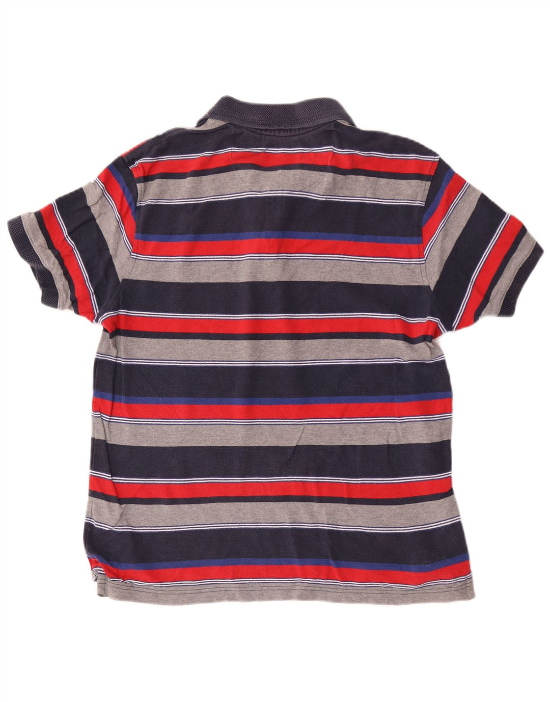 Marks & Spencer Polo azul Harbor para hombre, talla pequeña, a rayas multicolores