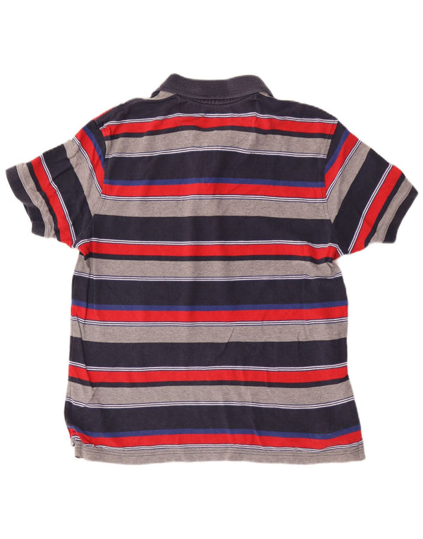 Marks & Spencer Polo azul Harbor para hombre, talla pequeña, a rayas multicolores