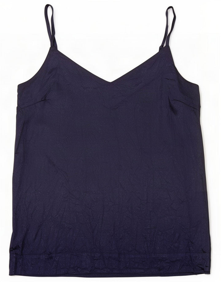Warehouse Cami Top para mujer UK 12 Medium Navy Blue