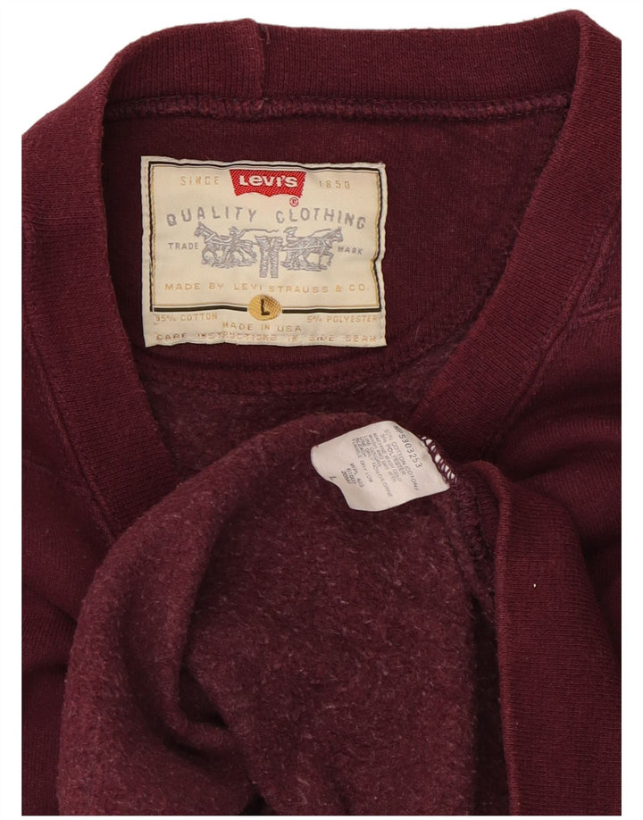 LEVI'S Sudadera Jumper Large Granate Algodón Hombre
