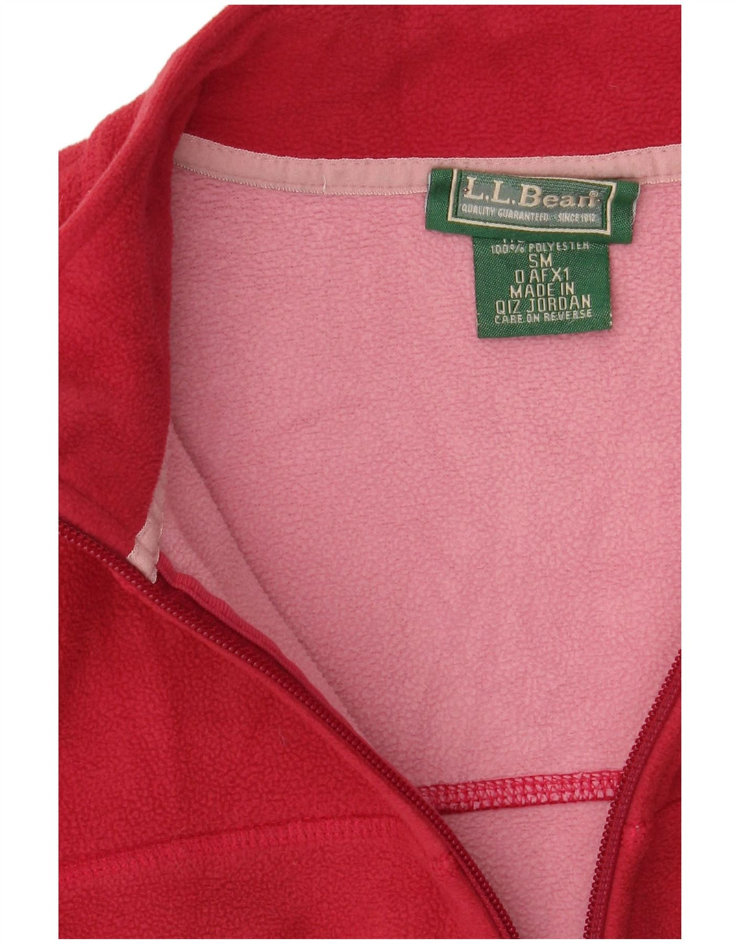 L.L.Bean Chaqueta polar extragrande para mujer UK 10 Small Poliéster rojo
