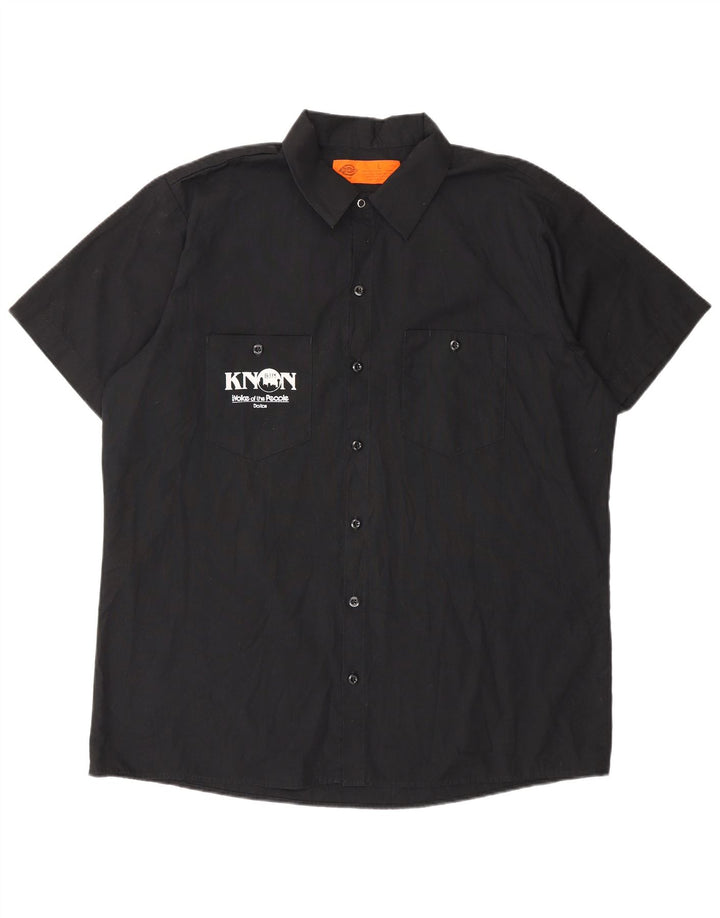 Dickies Camisa gráfica de manga corta para hombre Poliéster negro grande