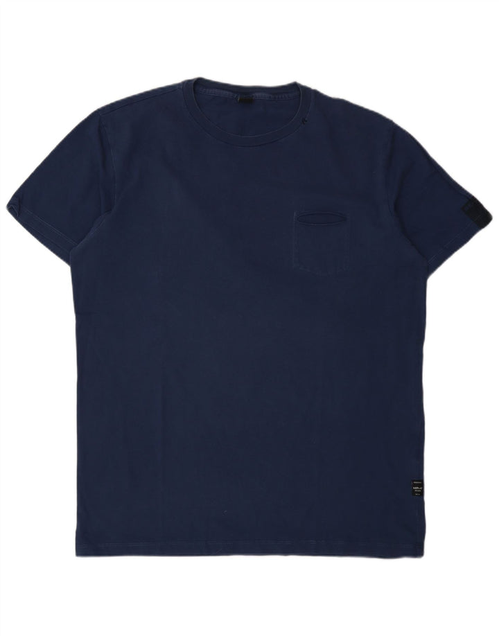 Replay Camiseta Hombre Top XL Azul Marino