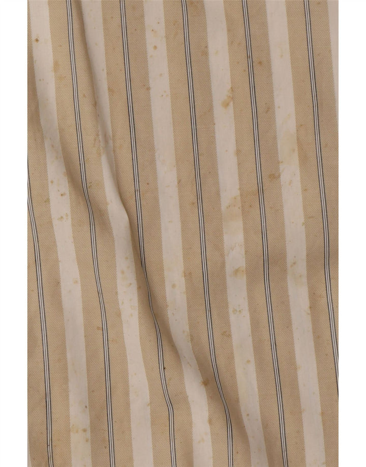 LACOSTE Mens Shirt Size 42 Large Beige Striped