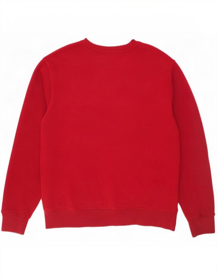 Reebok - Sudadera gráfica para hombre, jersey de algodón rojo grande