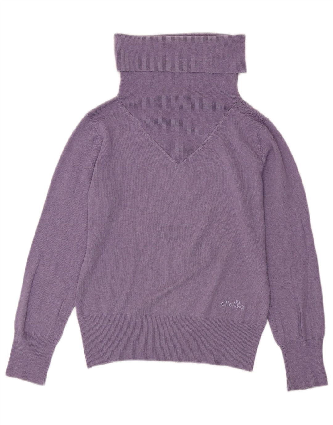 ELLESSE Jersey con cuello vuelto para mujer IT 46 Large Púrpura Modal