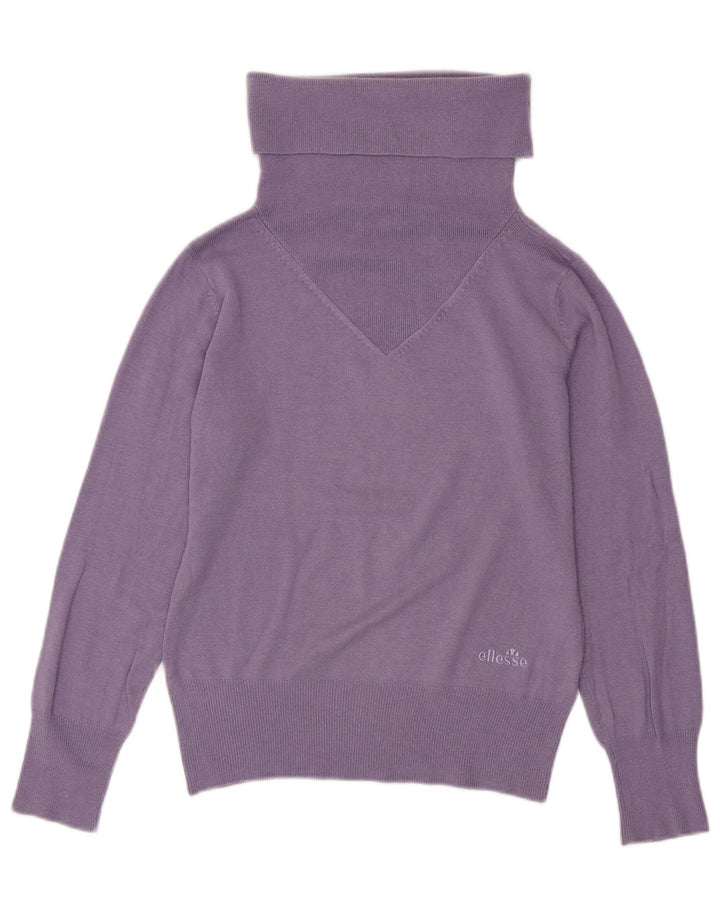 ELLESSE Jersey con cuello vuelto para mujer IT 46 Large Púrpura Modal