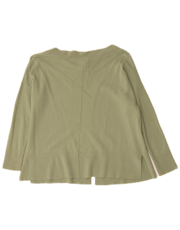 Reiss Jersey extragrande con cuello barco para mujer UK 6 XS Lana verde