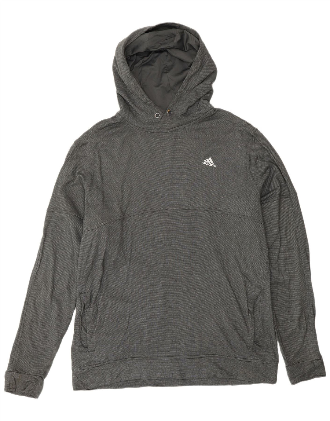 ADIDAS Hombre Climawarm Sudadera con capucha Jumper XL Poliéster gris manchado