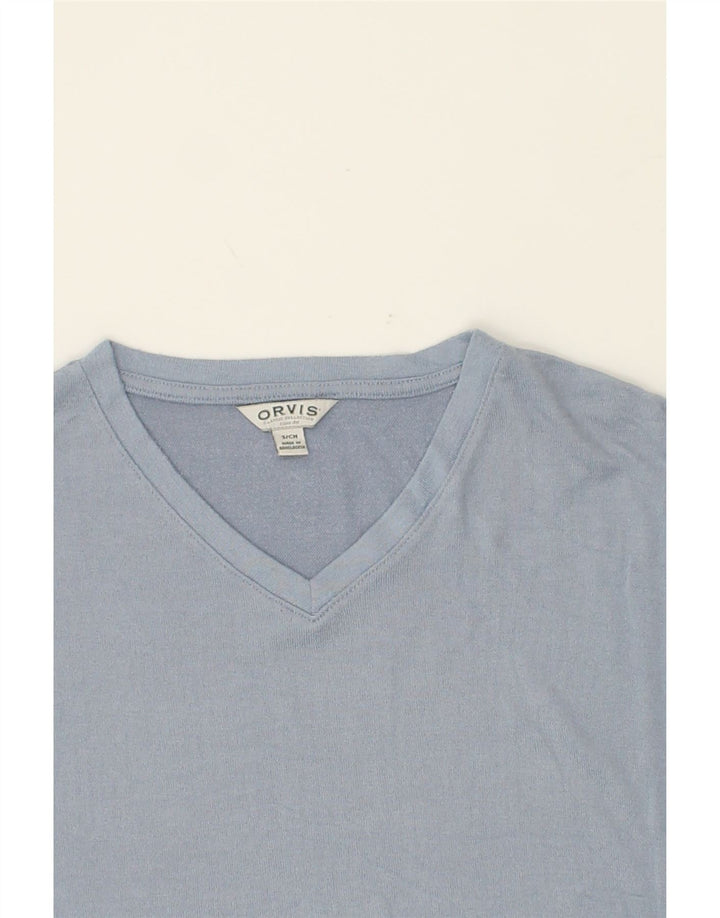 ORVIS Womens Oversized T-Shirt Top UK 10 Small Blue Polyester Vintage Orvis and Second-Hand Orvis from Messina Hembry 