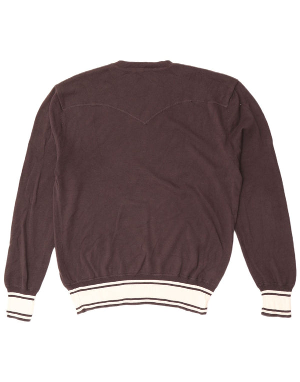 Levi's Jersey de cuello redondo para hombre XL Algodón marrón