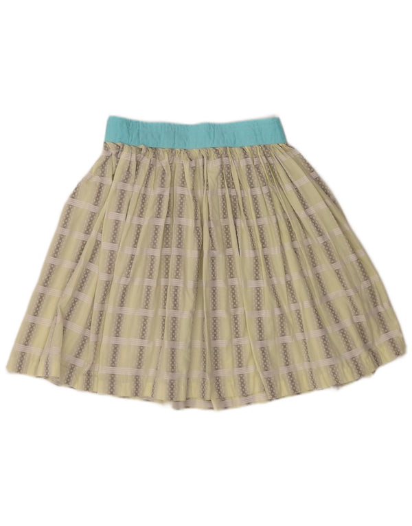 Vintage mujer falda plisada W26 pequeño cheque verde
