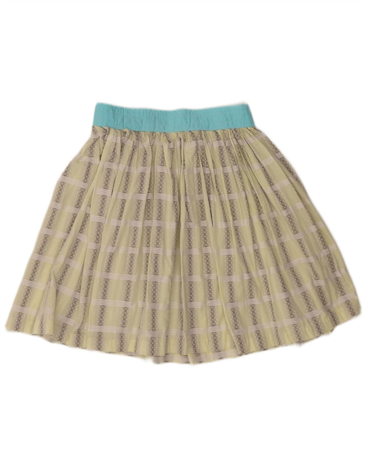Vintage mujer falda plisada W26 pequeño cheque verde