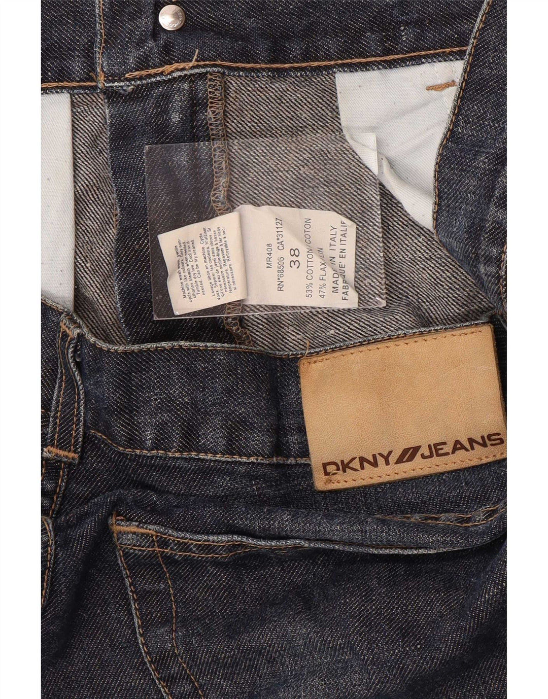 Vaqueros Rectos Dkny Hombre W38 L31 Algodón Azul Marino
