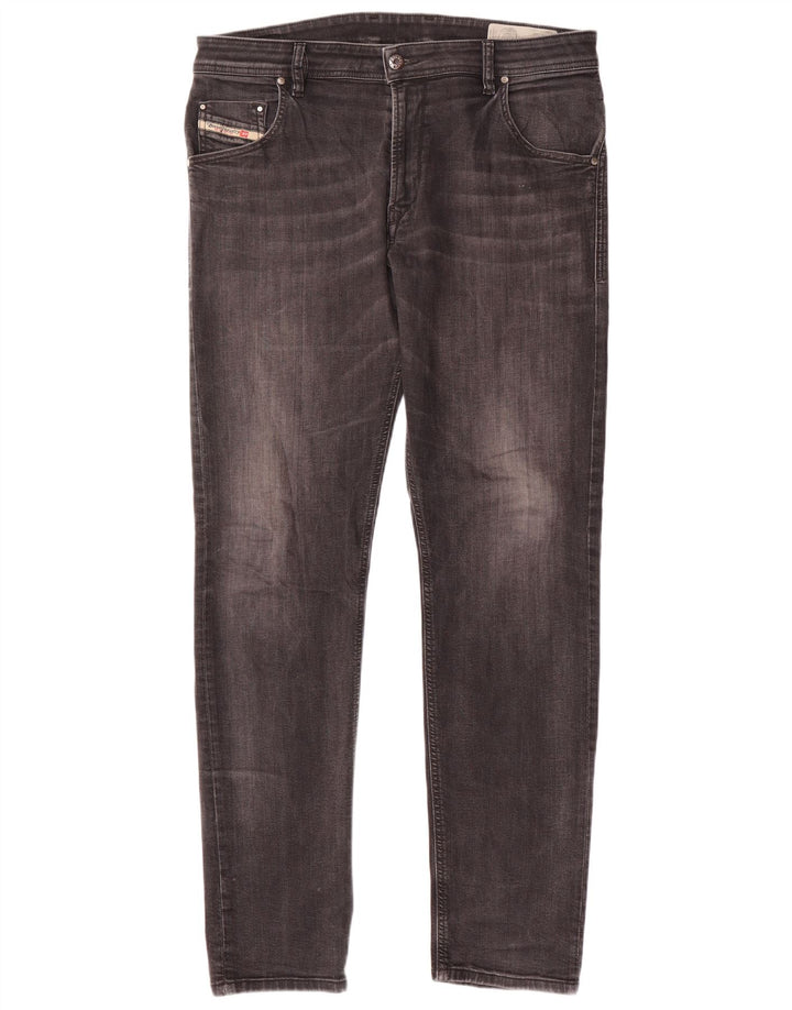 DIESEL Vaqueros Krayver Regular Carrot Slim para Hombre W34 L32 Algodón Gris