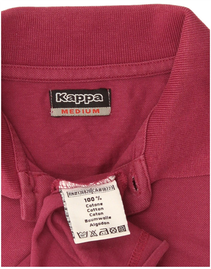 Polo Kappa Hombre Algodón Burdeos Medio