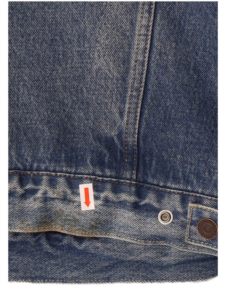 Levi's Chaqueta vaquera Sherpa para hombre Reino Unido 40 Algodón azul grande