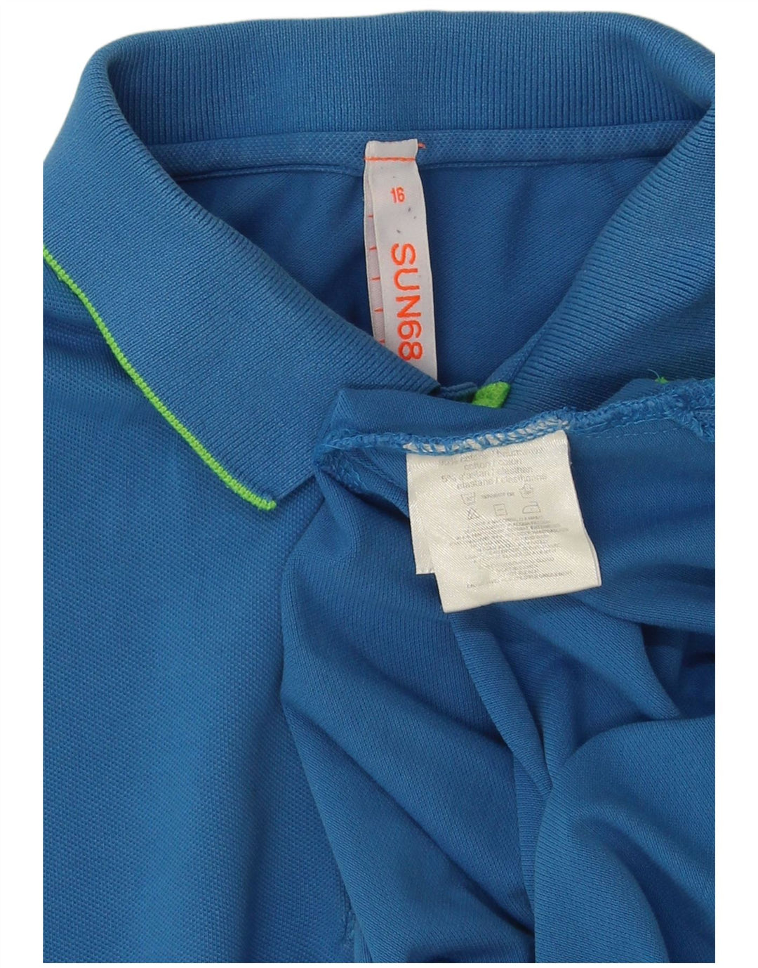 Sun68 Polo para niño 15-16 años Azul Algodón
