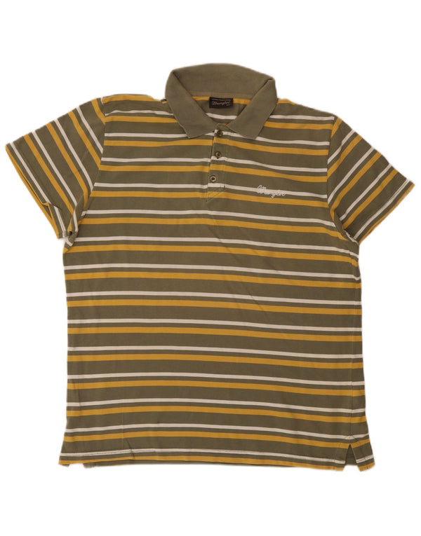 Wrangler Polo para hombre 2XL Caqui Rayas