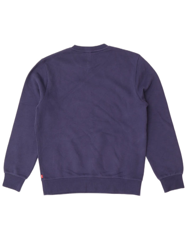 Levi's Mens Graphic Standard Fit Sudadera Jumper Pequeño Azul Marino Clásico