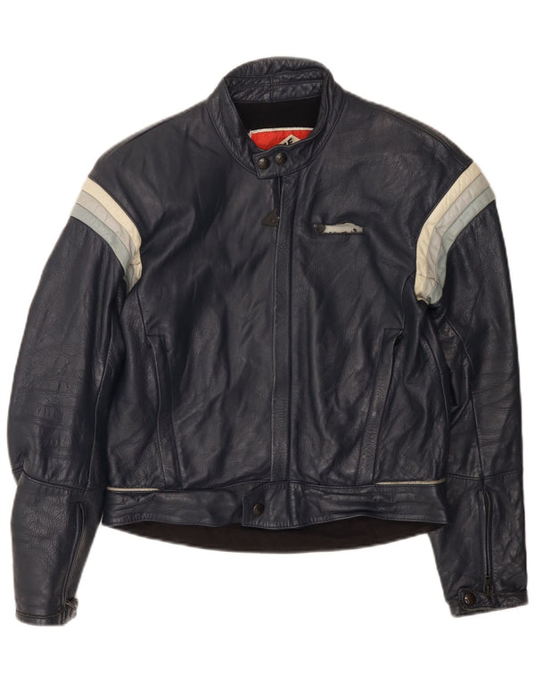 Dainese Hombre Chaqueta De Cuero Racer IT 50 Medium Azul Marino Colorblock