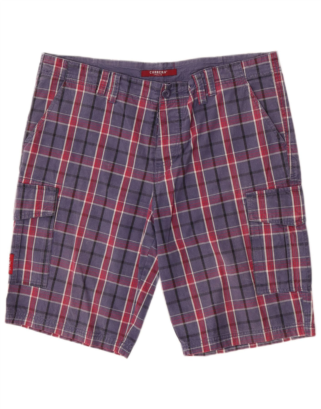 Carrera Pantalones cortos cargo para hombre W38 XL Algodón a cuadros azules