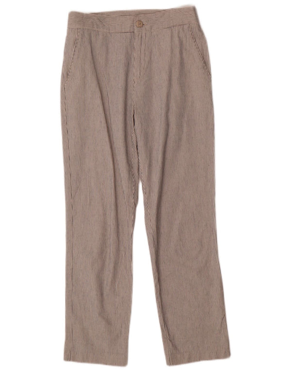 Zara Pantalón chino de cintura alta para mujer EU 36 XS W26 L27 Azul a rayas