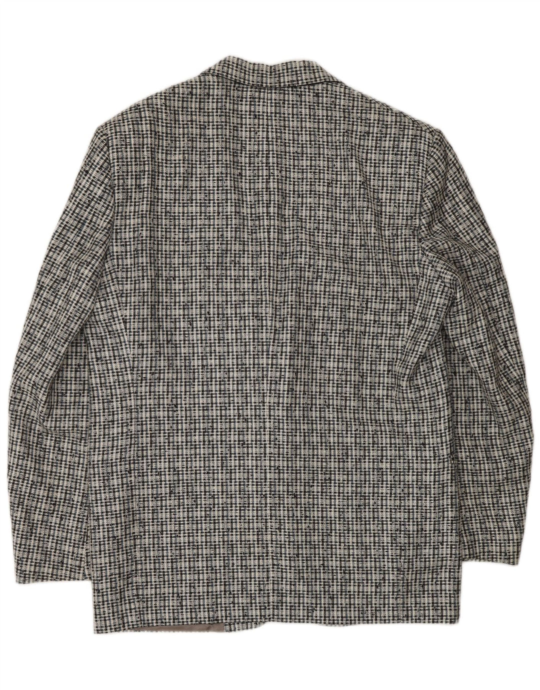 VINTAGE Chaqueta Blazer de 2 Botones para Hombre IT 50 Poliéster a cuadros gris grande