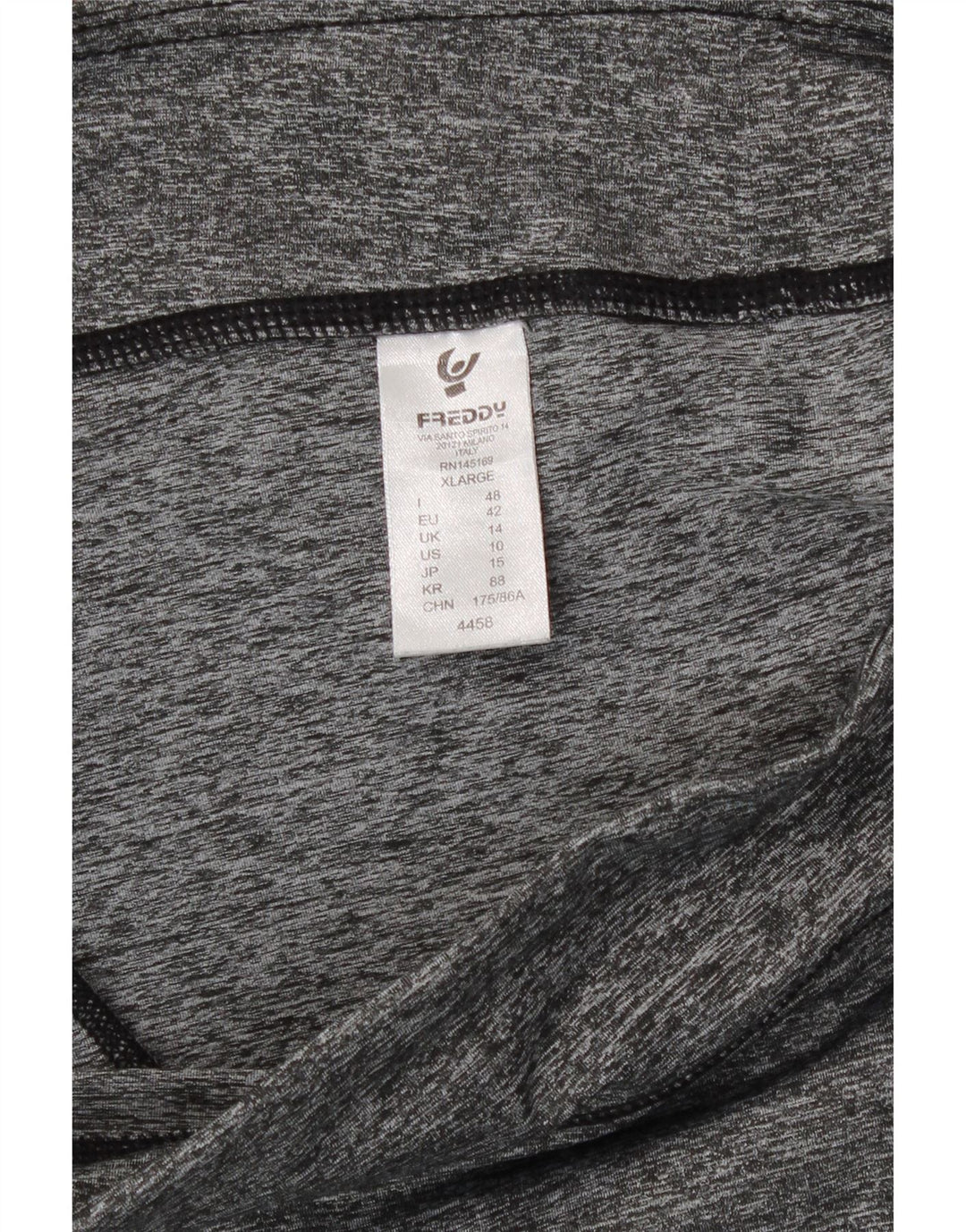 Freddy Pantalones de chándal capri para mujer UK 44 Poliéster moteado gris grande