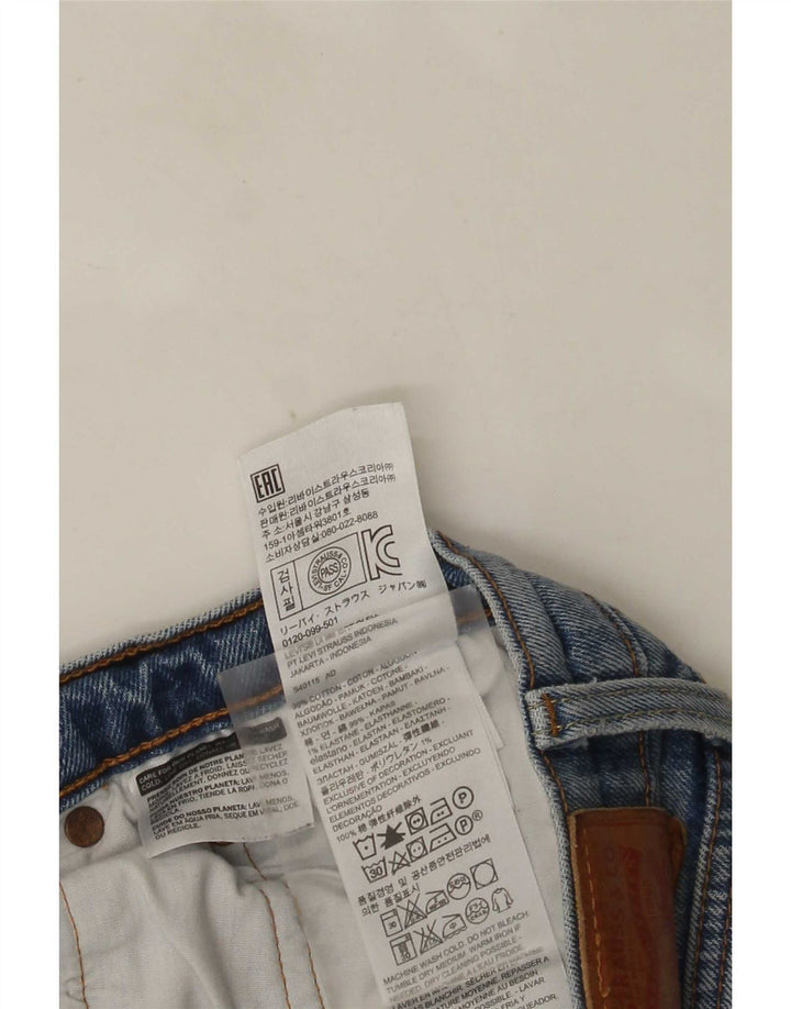 Levi's Mujer 501 Vaqueros Rectos Desgastados W30 L30 Algodón Azul
