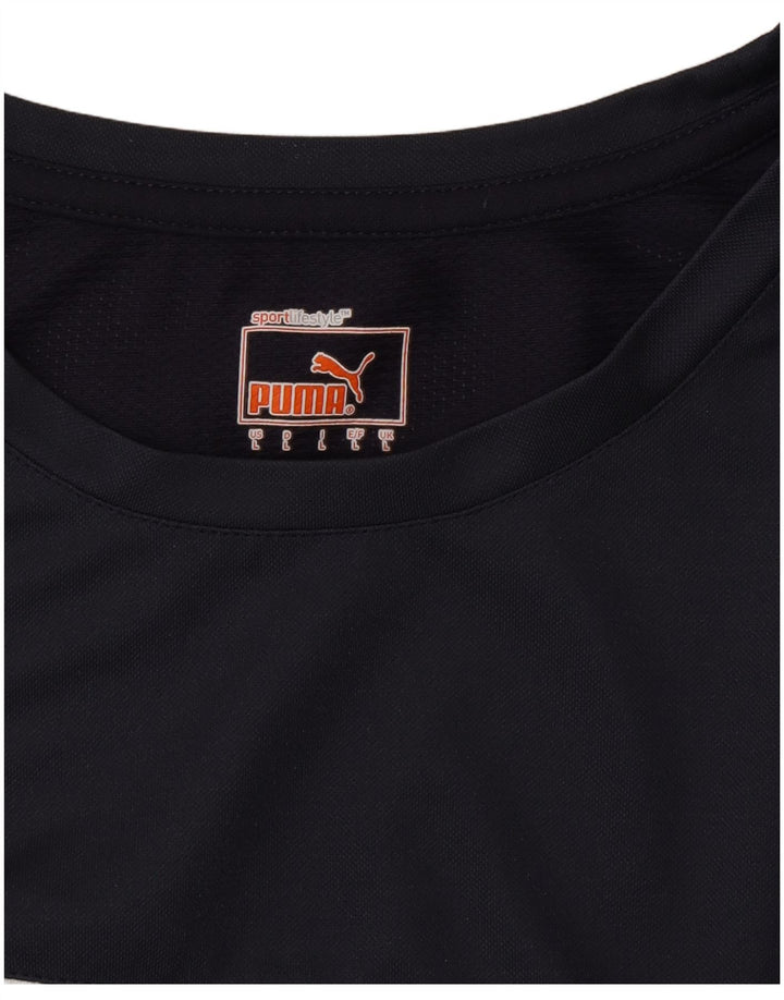 Camiseta Puma Hombre Top Large Azul Marino Colorblock
