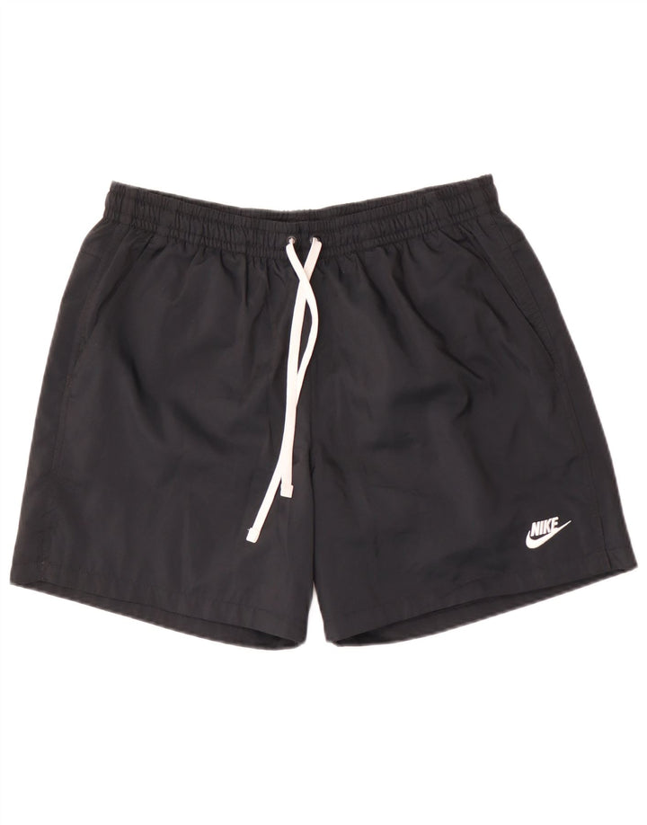 Nike - Pantalones cortos deportivos para hombre, talla grande, poliéster negro