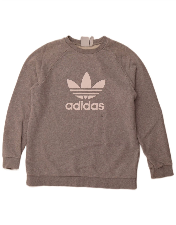 ADIDAS Sudadera gráfica para hombre Jumper Large Gris Algodón