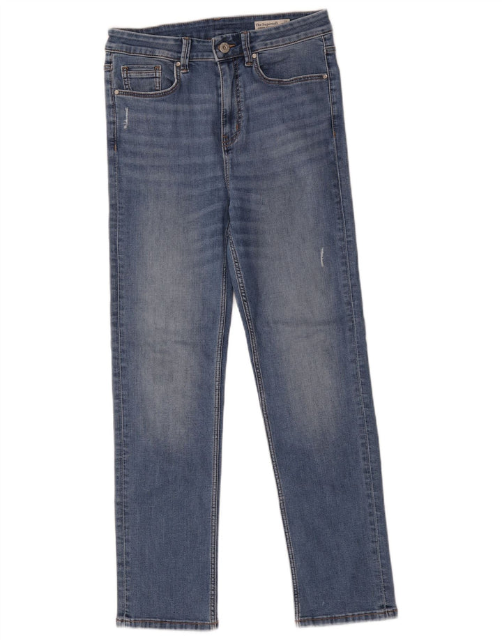 Marks & Spencer Jeans rectos Sienna para mujer UK 12 Medium W28 L28 Azul