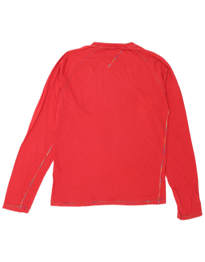 Jack & Jones Mens Graphic Top Manga Larga Grande Rojo Algodón