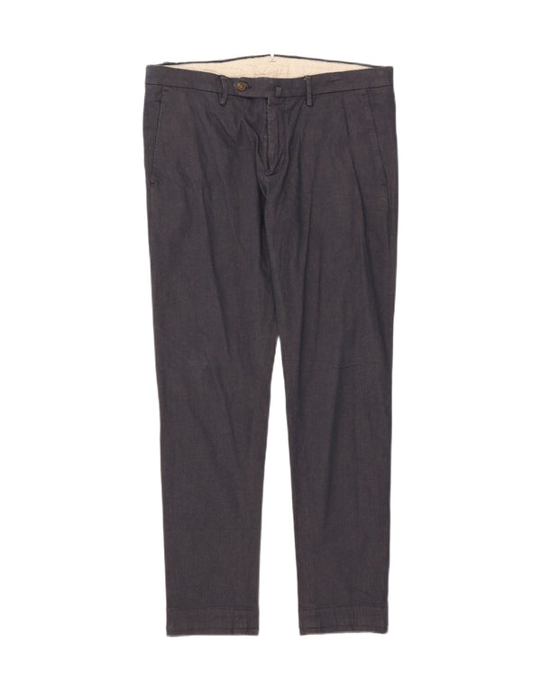 SIVIGLIA Pantalón de traje ajustado para hombre W34 L29 Azul marino
