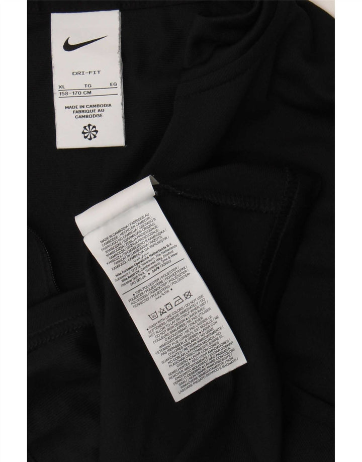 Nike Boys Dri Fit Chándal Top Chaqueta 13-14 años XL Negro Poliéster