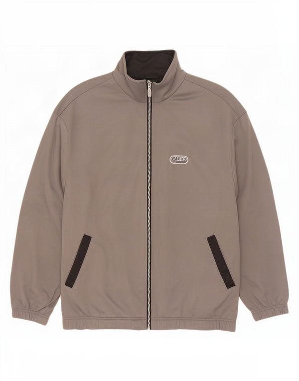 Asics Hombre Chándal Top Chaqueta Poliéster Gris Medio