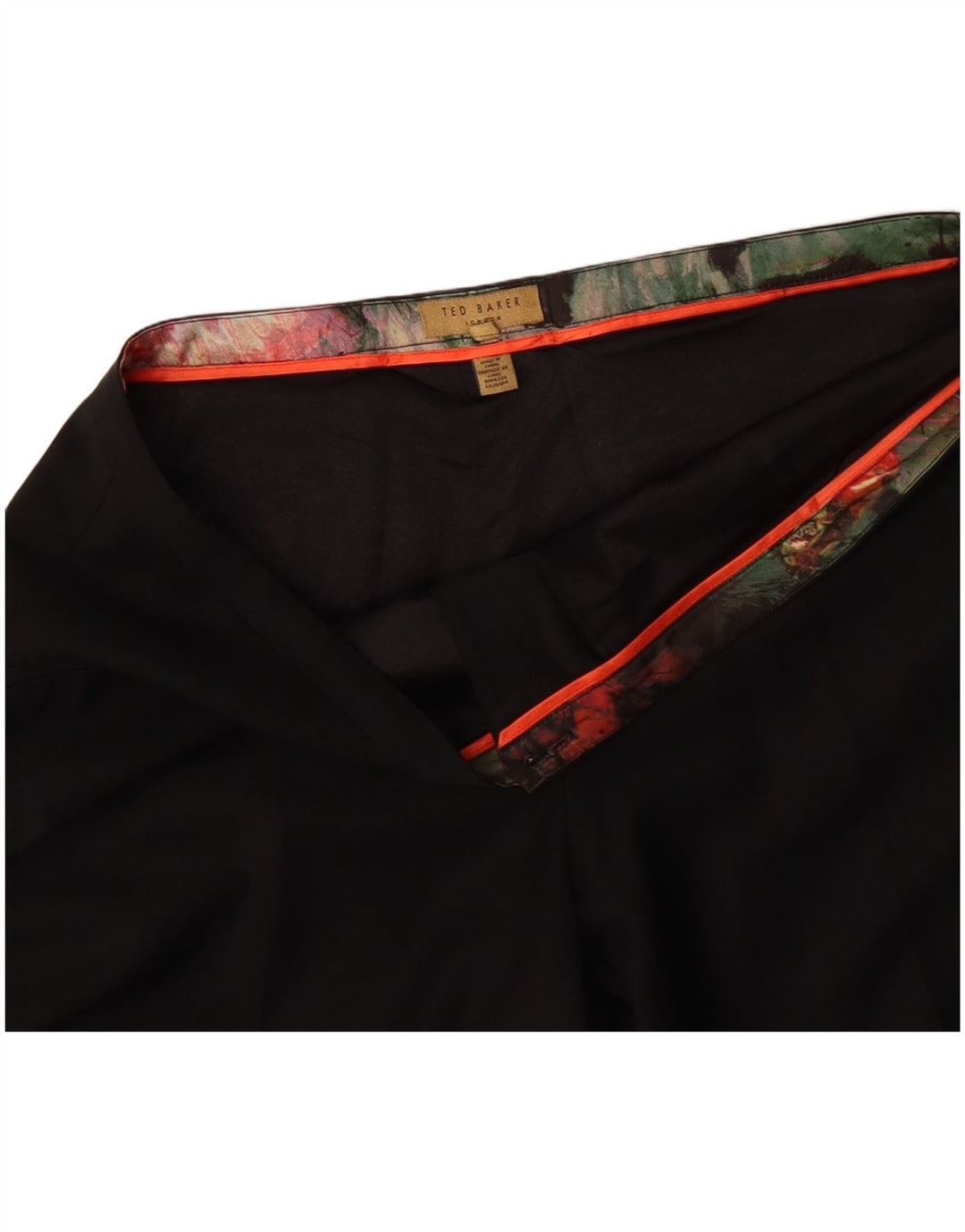 TED BAKER Pantalones informales rectos para mujer W38 L29 Negro