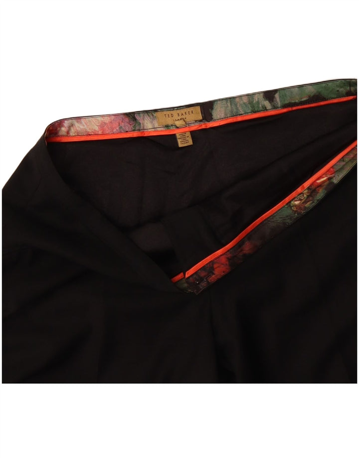 TED BAKER Pantalones informales rectos para mujer W38 L29 Negro