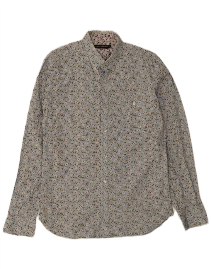 Camisa para hombre de French Connection con estampado floral en azul medio