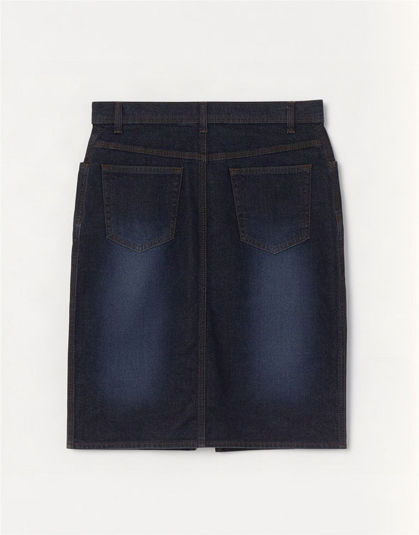Marks & Spencer Falda vaquera para mujer UK 10 Small W28 Azul marino Algodón
