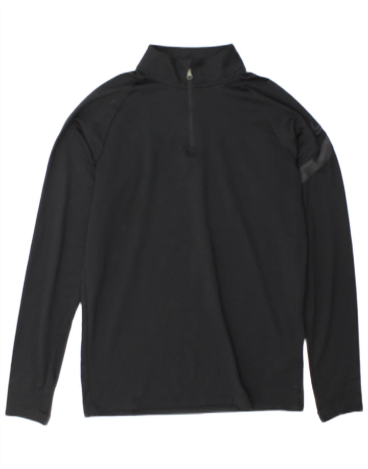 Nike Dri Fit Graphic Zip Neck Jersey Chándal para Hombre Top Pequeño Negro