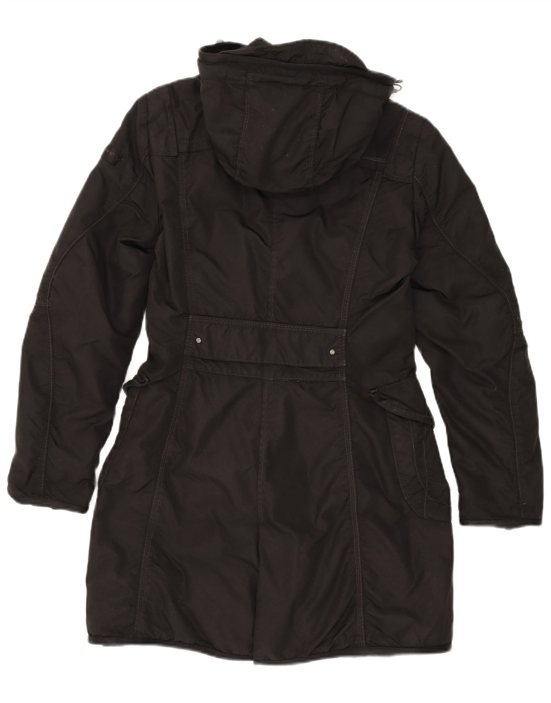 PEUTEREY Abrigo acolchado con capucha para mujer IT 40 Small Poliamida negra