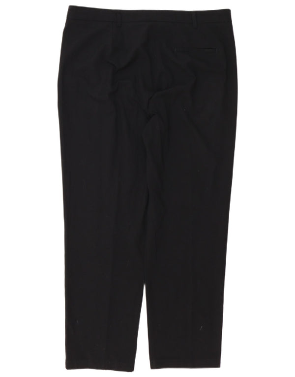 Marks & Spencer Pantalones de traje rectos para mujer UK 46 Large W38 L29 Negro