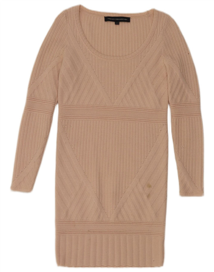 French Connection Vestido tipo jersey para mujer UK 6 XS Lana beige