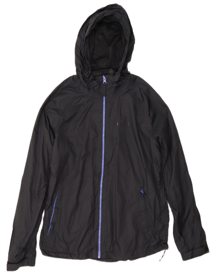 Chaqueta impermeable con capucha para mujer Mountain Warehouse UK 40 Medium Black Nylon