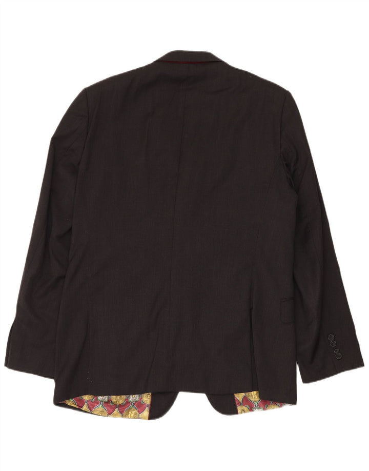 Ted Baker Chaqueta tipo blazer de 2 botones para hombre UK 44 2XL Lana negra