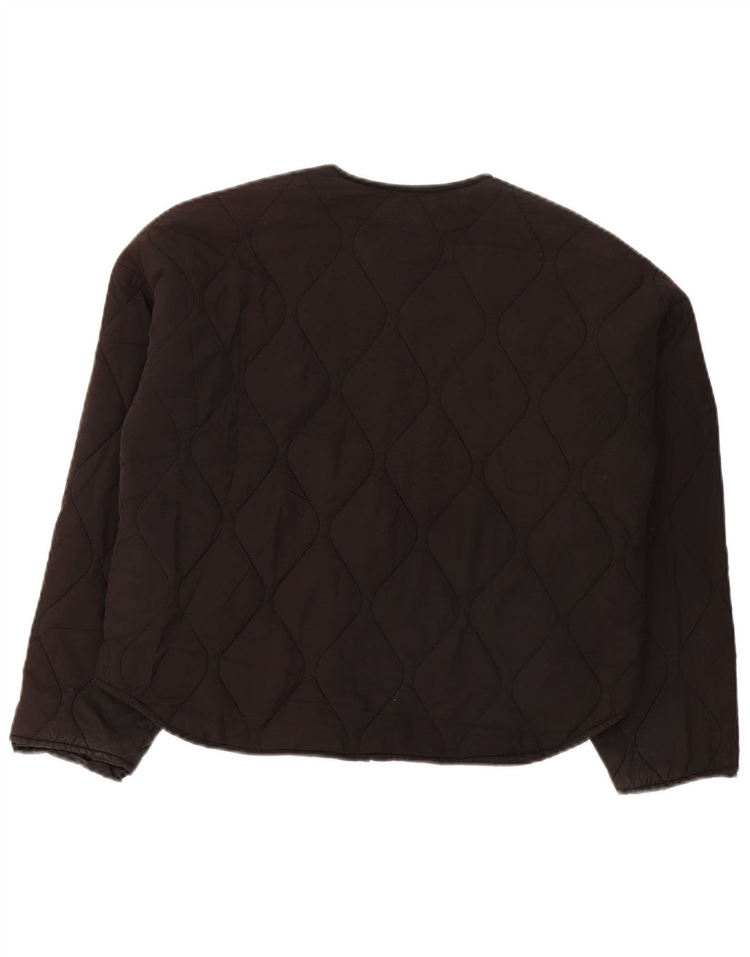 Zara Mujer Chaqueta Acolchada Extragrande UK 6 XS Poliéster Negro