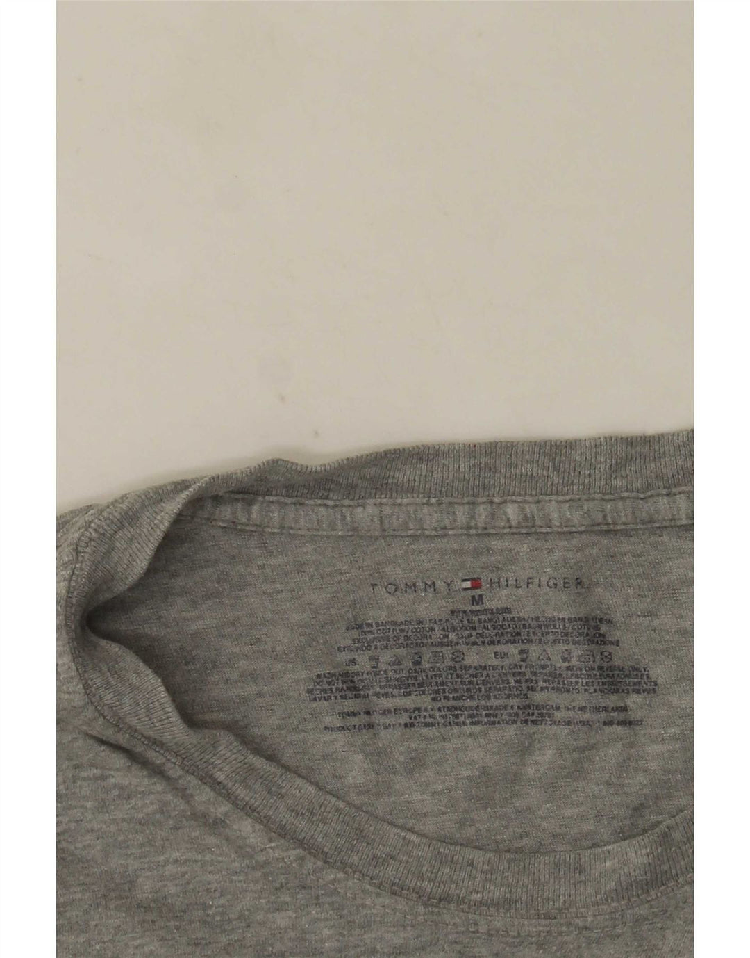 Camiseta Tommy Hilfiger para hombre Top de algodón moteado gris medio